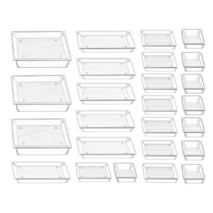 Juego de 25 organizadores nextep para cajon transparente pet