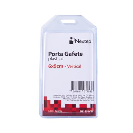 Porta Gafete Plastico Flexible Vertical Nextep 6x9cm C/10