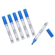 Marcador Nextep Permanente Cuerpo Aluminio Punta Gruesa Cincel 4mm Azul C/6 - Vista 8