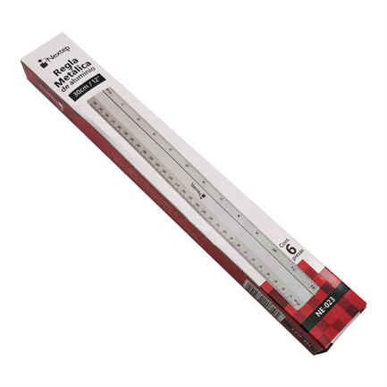 Regla nextep metalica de aluminio 30 cm c/6 pzas