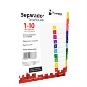 Separador Nextep Economico 10 Divisiones con Numero - Vista 10