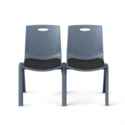 Silla de Visitas/Comedor Nextep Fibra Alta Resistencia Acojinada Apilable Gris Obscuro - Vista 10