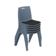 Silla de Visitas/Comedor Nextep Fibra Alta Resistencia Acojinada Apilable Gris Obscuro - Vista 14