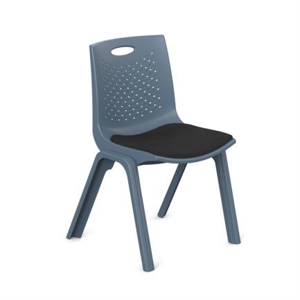 Silla de Visitas/Comedor Nextep Fibra Alta Resistencia Acojinada Apilable Gris Obscuro - Artículos Promocionales MAS RECIO