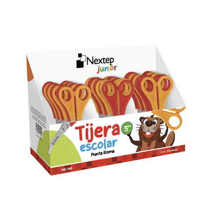 Tijera Nextep Escolar 5" Inoxidable Económica Punta Roma C/12 - Vista 2