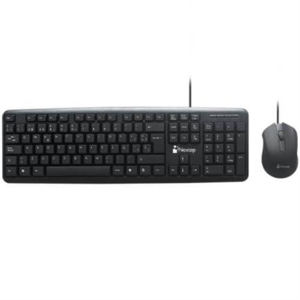 Teclado y mouse nextep alámbrico usb