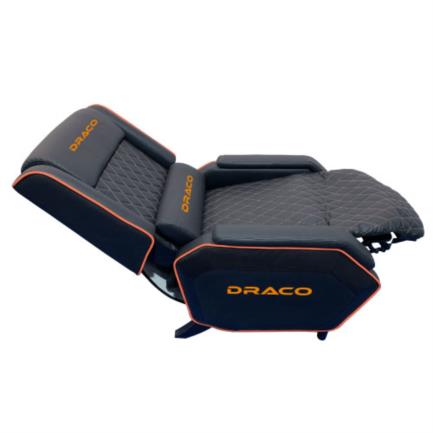 Sofá Gamer Reclinable Dragon XT Modelo Draco Color Negro-Naranja - Vista 3