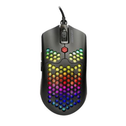 Mouse gamer dragon xt usb 6400 dpi ultra ligero rgb 6 botones silenciosos