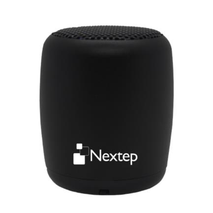 Mini bocina nextep bluetooth manos libres con botón para selfies color negro
