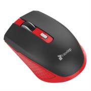 Mouse Nextep Inalámbrico Recargable Switch Encendido 1600 dpi Color Negro-Rojo - Vista 4