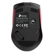 Mouse Nextep Inalámbrico Recargable Switch Encendido 1600 dpi Color Negro-Rojo - Vista 11