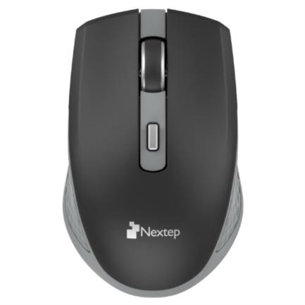 Mouse nextep inalámbrico recargable switch encendido 1600 dpi color negro-gris