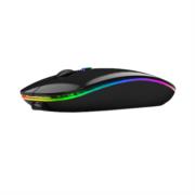 Mouse Nextep Inalámbrico Recargable Delgado/Silencioso RGB 1600 dpi Color Negro - Vista 10