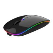 Mouse Nextep Inalámbrico Recargable Delgado/Silencioso RGB 1600 dpi Color Negro - Vista 6