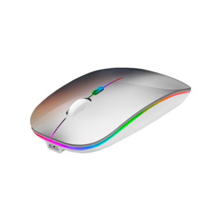 NXHMOSAB003 - Mouse Nextep Inalámbrico Recargable Delgado/Silencioso RGB 1600 dpi Color Plata