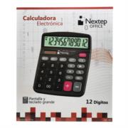 Calculadora Nextep 12 Dígitos Pantalla Grande Escritorio Batería/Solar - Vista 5