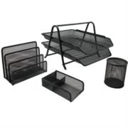 Juego de Charola Organizadora Nextep Malla Metálica 2 Niveles Tipo Oficio y 3 Accesorios - Vista 3