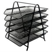 Charola Organizadora Nextep Malla Metalica de 5 Niveles Negro Tipo Oficio - Vista 3