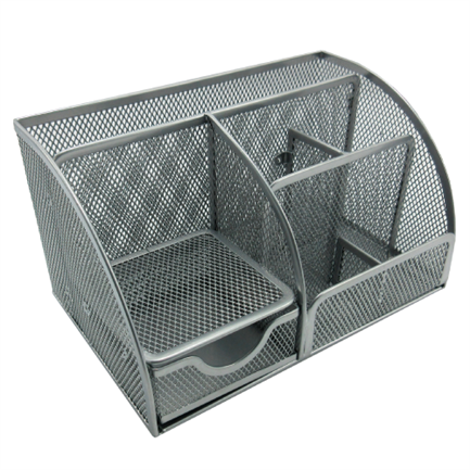 Organizador nextep malla met&aacute;lica 7 secciones plata