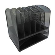 Organizador nextep de archivos malla metálica 6 ranuras/bandeja doble