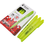 Marcador Nextep Resaltador Tipo Pluma Punta Cincel Color Amarillo C/12 Pzas - Vista 6