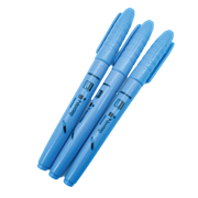 Marcador Nextep Resaltador Tipo Pluma Punta Cincel Color Azul C/12 Pzas - Vista 9