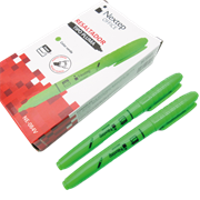 Marcador Nextep Resaltador Tipo Pluma Punta Cincel Color Verde C/12 Pzas - Vista 6
