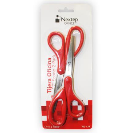 Tijera nextep para oficina 7" econ&oacute;mica blister c/2