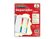SEPARADOR WILSON JONES VERTICAL 5 DIV CARTULINA BRISTOL C/24 - Vista 3