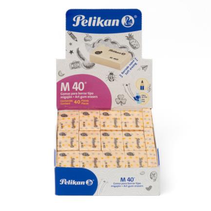 Goma pelikan de migaj&oacute;n m-40 caja c/40 pzas