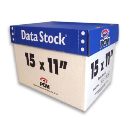 Papel pcm datastock 15x11" 1tantos blanco c/3000 hojas