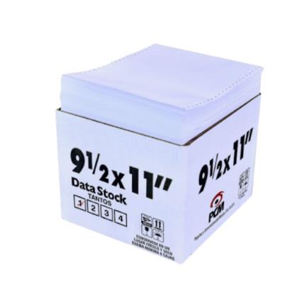 Papel pcm data stock 9.5x11" 1tanto blanco c/3000 hojas