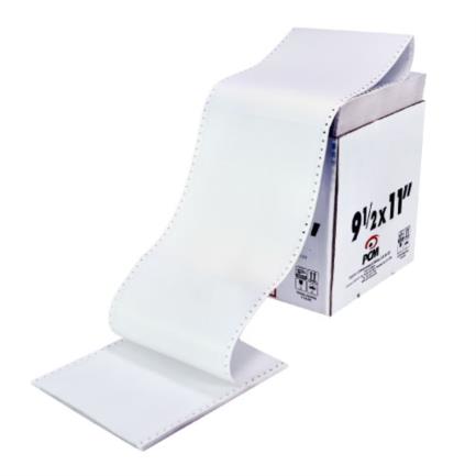 Papel pcm data stock 9.5x11" 3tanto blanco c/1000 hojas