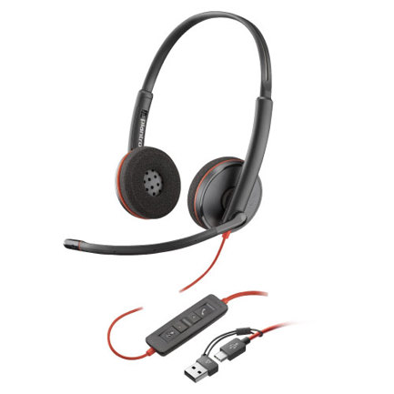 Auriculares poly bw 3220 usb-c hs usb-c/a (bulk)