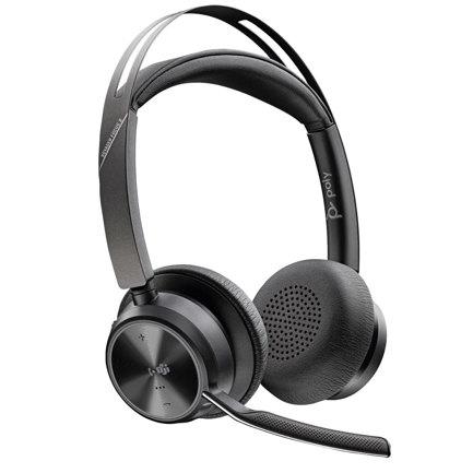 Auriculares poly voyager focus 2 microsoft teams certified with charge stand headset