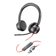 Poly Auriculares estéreo USB-C Blackwire 8225 + Adaptador USB-C/A - Vista 3