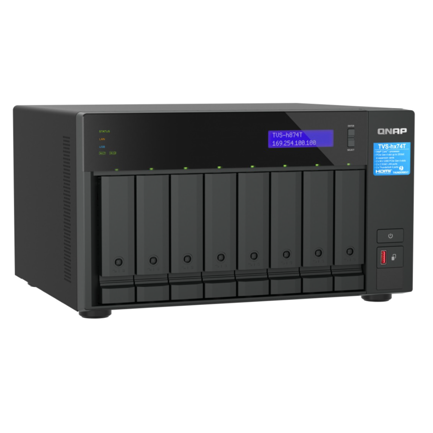 Unidad NAS QNAP TVS-h874T de 8 Bahias Intel Core i9-12900E 64GB DDR4 Thunderbolt 4 2.5GbE No incluye discos