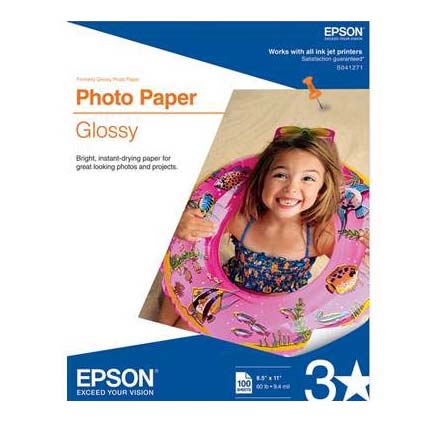 Papel epson 8.5"x11" carta fotografico dpi c/100