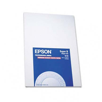 Papel epson fotográfico premium glossy 13" x 19 20 hojas
