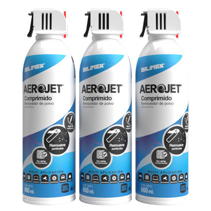 Removedor de polvo silimex aerojet trio  660ml con vÁlvula 360°
