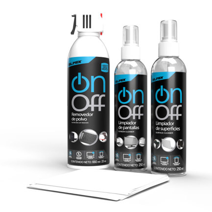 Kit completo limpieza de computadoras silimex on-off cleaner
