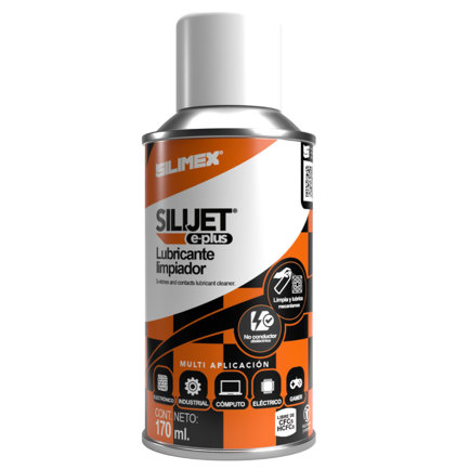 Limpiador lubricante y desengrasante en aerosol silimex sili jet e-plus 170ml