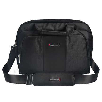 Maletín Swissmobility 17 3 cierres lapicera incluida color negro