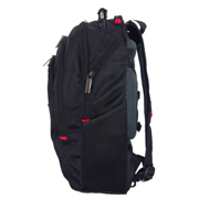 Mochila Swissmobility BEVERIN 17 3 cierres asa de acero reforzada piso de espuma múltiples bolsos internos color negro - Vista 4