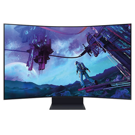 Monitor Gamer Samsung 55 in Odyssey Ark 2th Gen 4K 3840 x 2160 165HZ VA CURVO 1000R 1MS HDR10 BOCINAS GAMING HUB SMART
