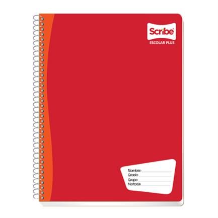 Cuaderno profesional scribe escolar c5 cuadro chico espiral doble 200 hojas