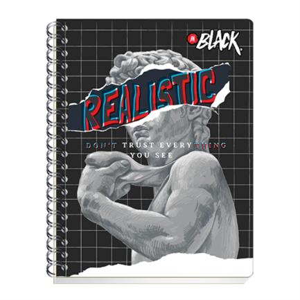 Cuaderno profesional scribe inblack raya espiral doble 100 hojas