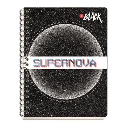 Cuaderno profesional scribe inblack raya espiral doble 200 hojas