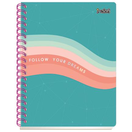 Cuderno profesional scribe incolors raya espiral doble 180 hojas