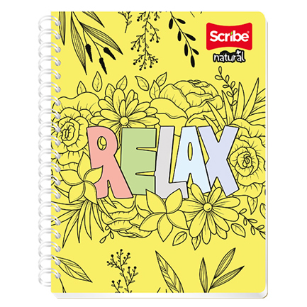 Cuaderno frances scribe natural raya espiral doble 100 hojas